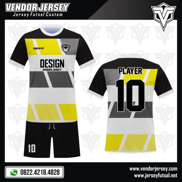 Desain Jersey Futsal Code Yellogrey Simple Dengan Warna  