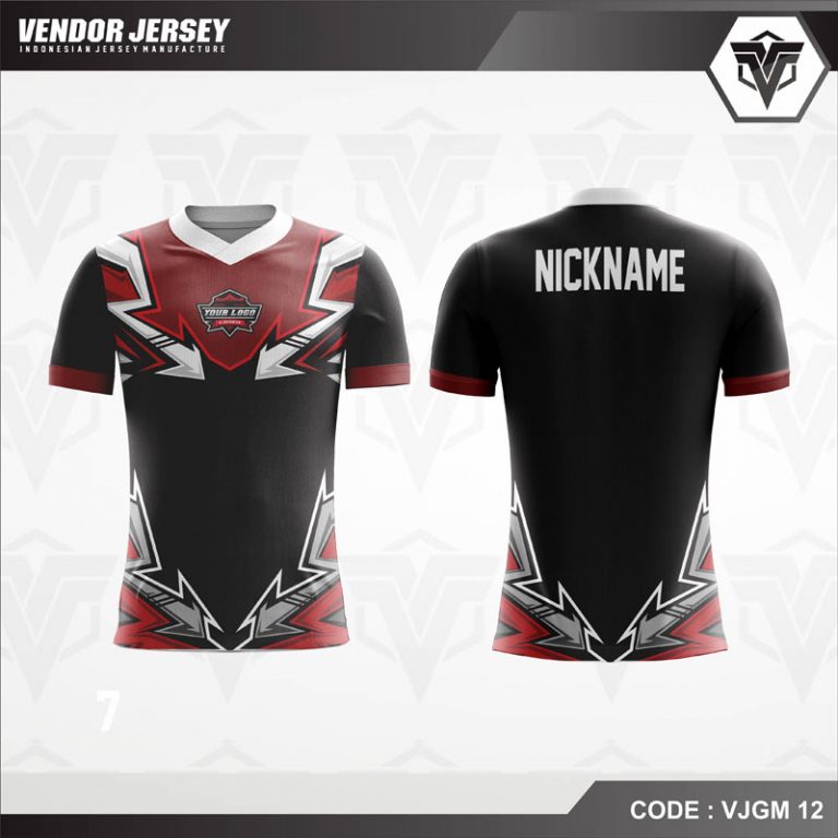 Desain Kaos Gaming Esport Warna Coklat Hitam Elegan Vendor Jersey