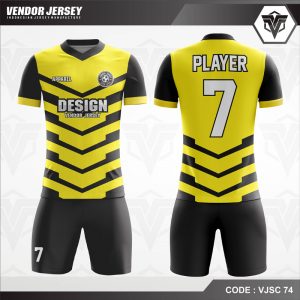 Desain Baju Futsal Warna Kuning Hitam Simple Tapi Berkelas | Vendor Jersey