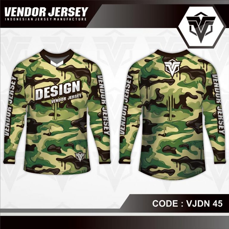 Desain Kaos  Sepeda  Motif  Loreng Army Terbaru Vendor Jersey