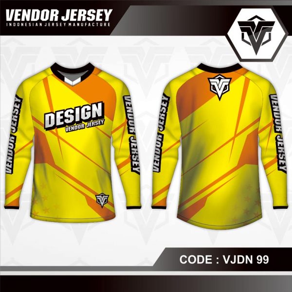 Download Desain Baju Sepeda Warna Kuning Coklat Tampil Soulid | Vendor Jersey