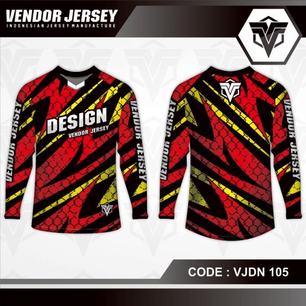 Download Desain Jersey Sepeda Warna Merah Hitam Kuning Yang Trendy ...